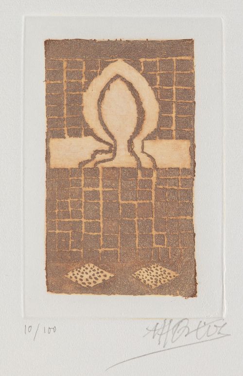 MANUEL  ÁNGELES ORTIZ, "Sin título", Grabado