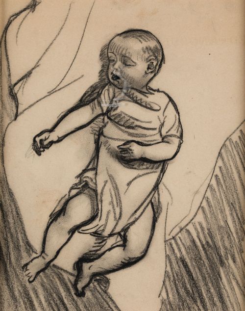 DANIEL VÁZQUEZ DÍAZ, "Abandono", Carboncillo sobre papel 