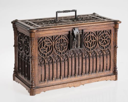 Cofre neogótico, posiblemente Francia, S.XIX