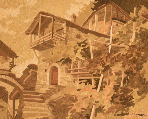 Placa de marquetería 