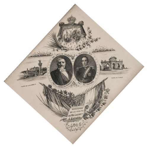 "Souvenir of Mr. Loubet's visit to Spain", 1905