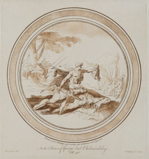 WILLIAM WYNNE RYLAND, "David y Goliat", 1762, Grabado