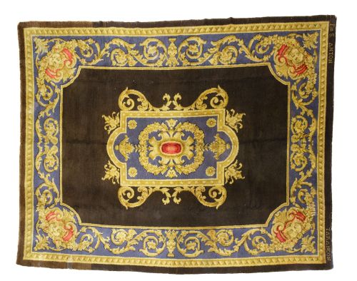 Alfombra de lana anudada a mano de estilo isabelino, manufa