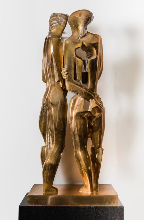 OSSIP ZADKINE, "Les visiteurs du soir o Le brillant silence