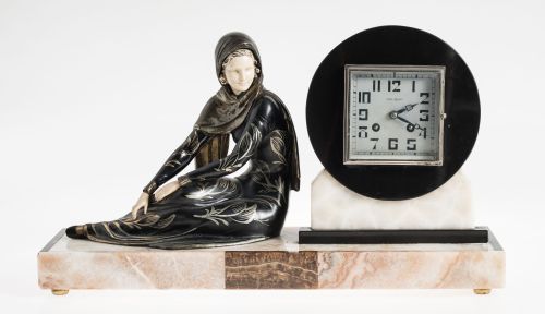 Reloj de mesa Art déco, Francia, c.1930