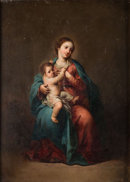 SPANISH SCHOOL (19TH CENTURY) "Virgin of the Rosary"