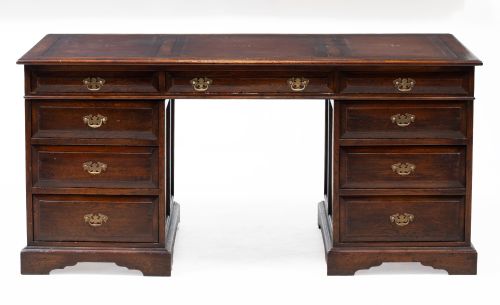 Victorian pedestal desk, 20th century