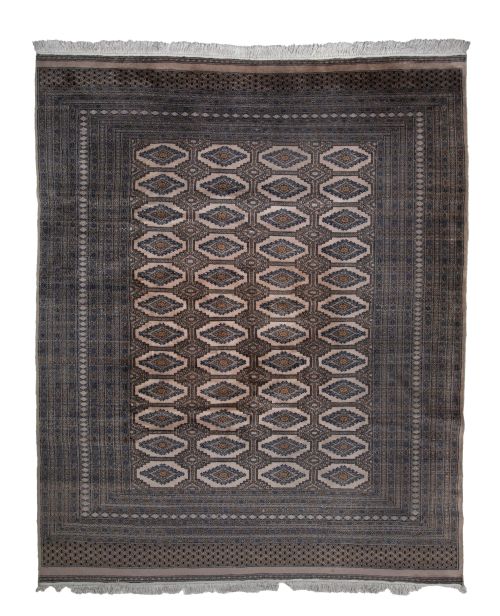 Alfombra Bokhara persa de lana anudada a mano, S. XX