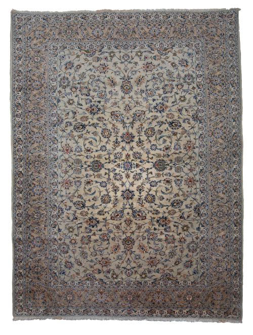 Alfombra Kashan de lana anudada a mano, S.XX