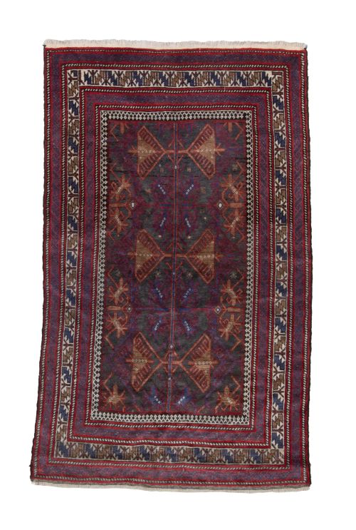 Alfombra persa de lana anudada a mano, S. XX