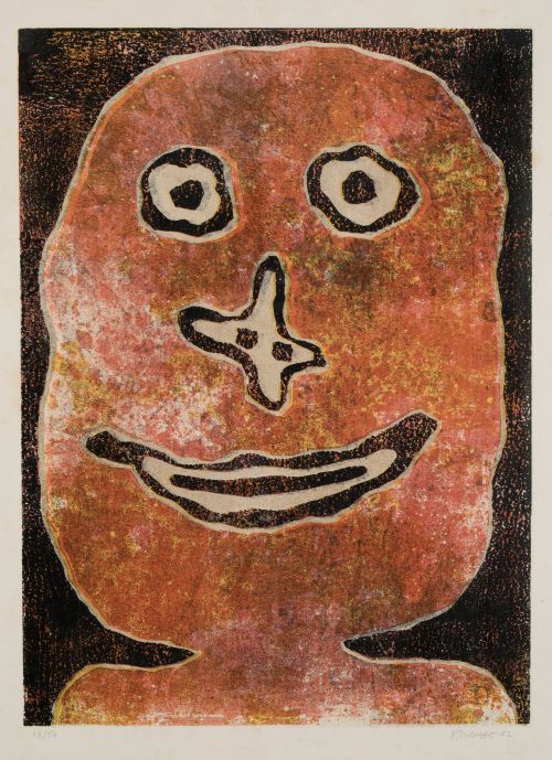 JEAN DUBUFFET, "Sourire", 1962, Litografía sobre papel Ar