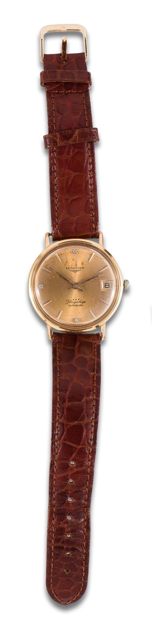 LONGINES FLOGSHIP WRIST WATCH IN YELLOW GOLD