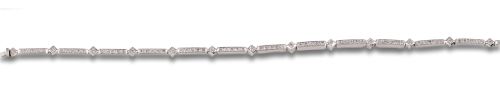 PULSERA DE DIAMANTES, EN ORO BLANCO