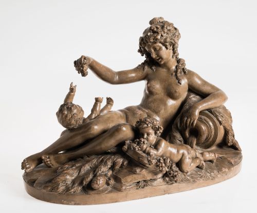 SEGUIDOR DE CLAUDE MICHEL CLODION, "Ménade", Terracota pati