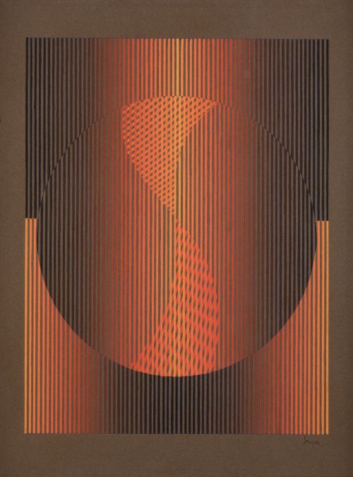 EUSEBIO SEMPERE, "Sin título", Gouache sobre papel