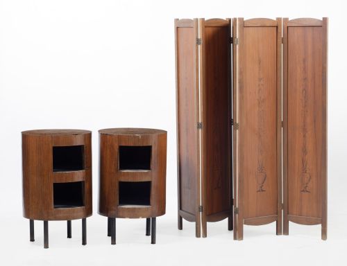 Pareja de mesas auxiliares Art Déco, med. S. XX