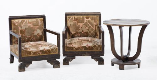 Pair of Art Deco armchairs, c. 1940