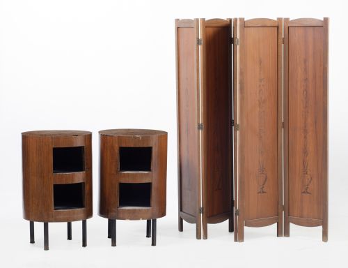 Five-leaf screen, Spain, mid-20th century