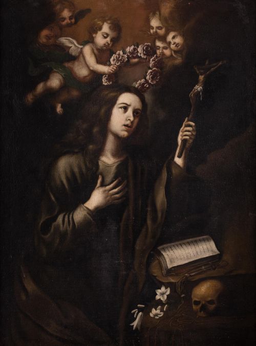 ESCUELA SEVILLANA, SEVILLE SCHOOL (17TH CENTURY) "Saint Ros