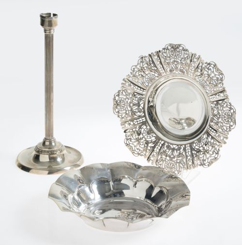 Centro de mesa de plata española ley 916, S. XX