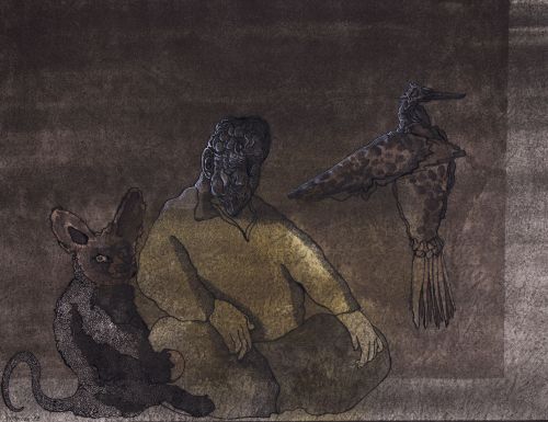 JORGE CASTILLO, "Tres personajes", 1978, Tintas y gouache s