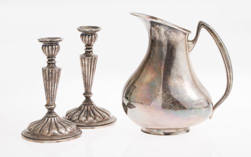 Jarra de agua de plata española, ley 916, S. XX