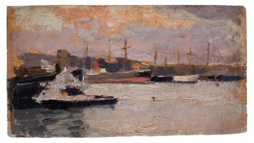 "Vista del puerto de Valencia"