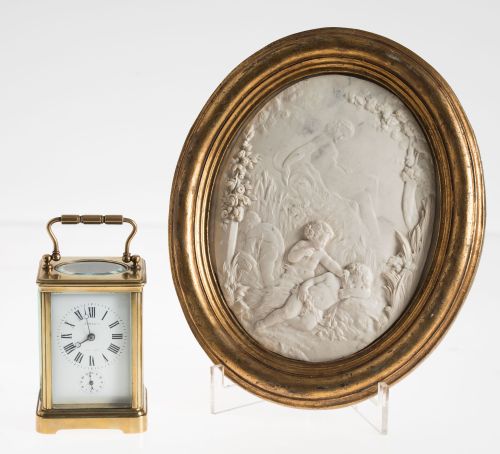 Reloj de carruaje de bronce, Francia, S.XIX