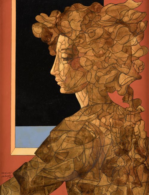 ANTONIO FERRI, "Penélope", 2008, Técnica mixta sobre cartón