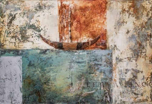 CARMEN ALIAGA, "Nau enterra incognita", 2003, Técnica mixta