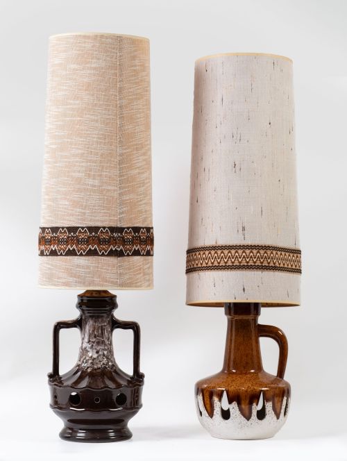 Lámpara de mesa de cerámica, España, años 60