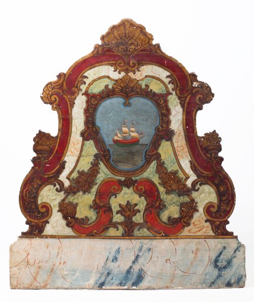 Cabecero policromado siguiendo modelos del siglo XVIII, Olo