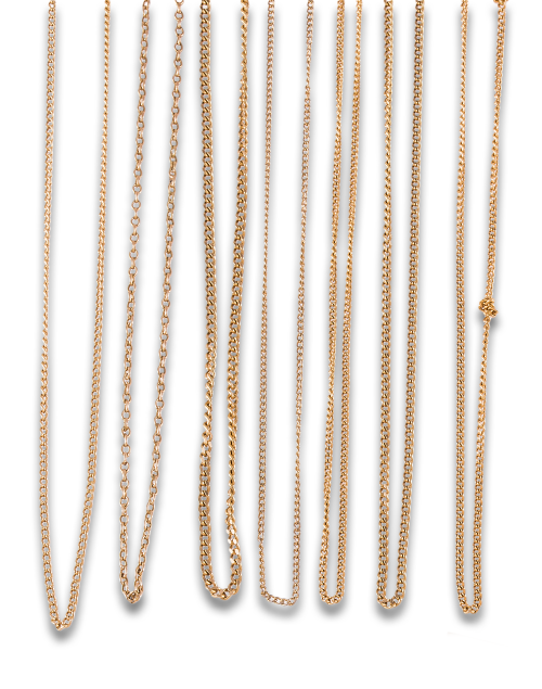 SIETE CADENAS DE ORO AMARILLO