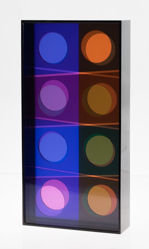 FRANCISCO SOBRINO, "M.G", 1967, Caja con planchas  de plexi