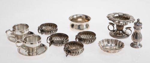 Lote de 12 piezas de plata de diferentes tamaños y manufact