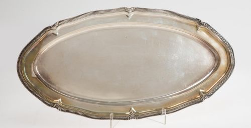 Spanish silver fish platter, grade 916, 20th century