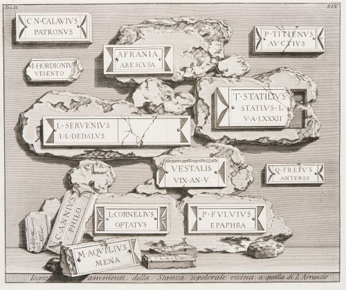 GIOVANNI-BATTISTA PIRANESI, "Iscrizioni e Frammenti" , Tres
