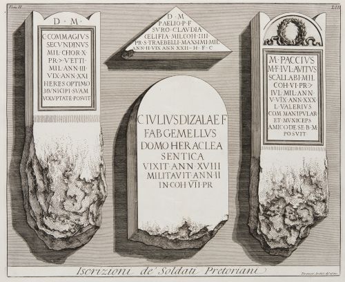 GIOVANNI-BATTISTA PIRANESI, "Iscrizioni e Frammenti" , Tres