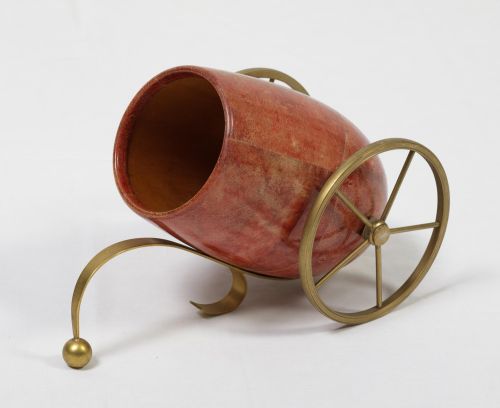 Botellero en forma de cañón, diseño de Aldo Tura, Italia, c