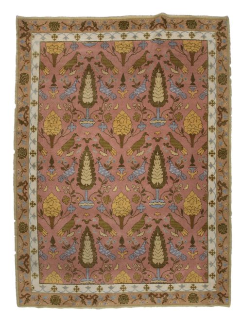 Alfombra de lana anudada a mano, España, S. XX