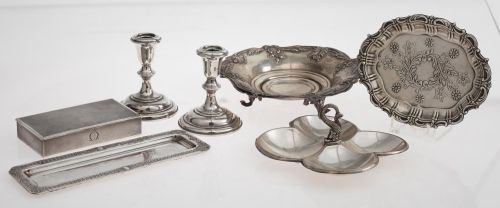 Lote de pizas de plata