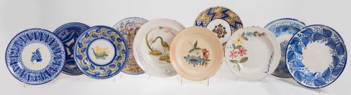 Lot of ten Levantine ceramic plates, 19th-20th century