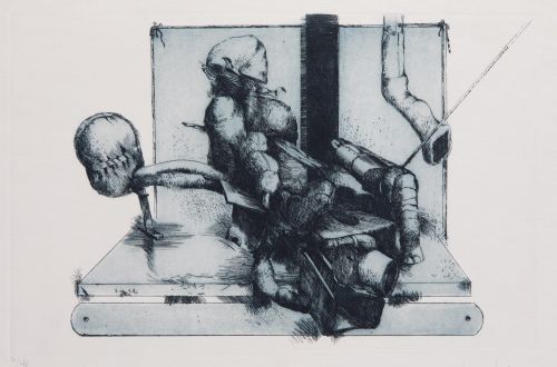 LUIS SAEZ DIAZ, "Sin título", Grabado al aguafuerte