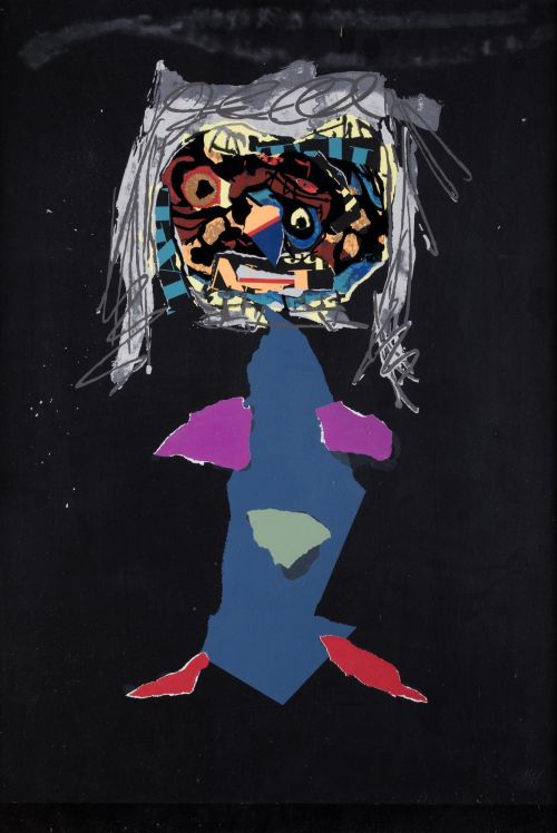 ANTONIO SAURA, "Dama en technicolor I", 1970, Serigrafía en