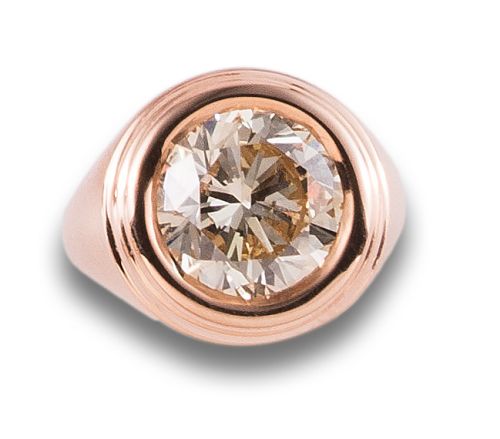 ROSE GOLD RING WITH 6.55 CT DIAMOND