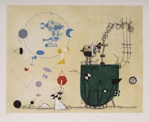 ANTONIO LORENZO CARRIÓN, "El arca", 1991, Aguafuerte sobre