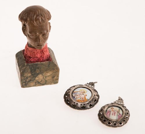 Two devotional medallions, Spain, 19th century