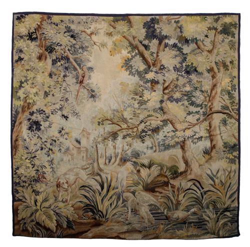 MANUFACTURA AUBUSSON, "Animales en paisaje"