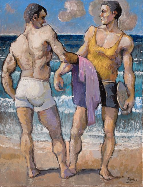 ISIDRO LÓPEZ MURIAS, "Atletas en la playa"
