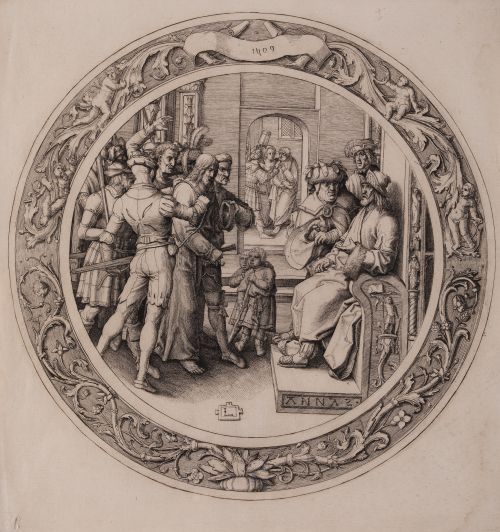 DESPUÉS DE LUCAS VAN LEYDEN, "Cristo ante Anás", "La corona